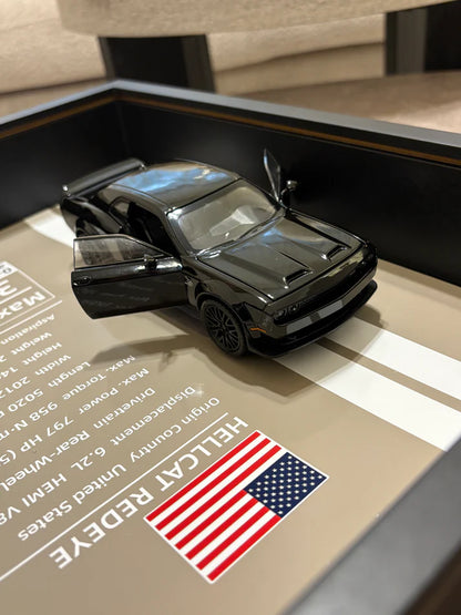 شالنجر Challenger American muscle legend : hellcat redeye 3D wall art - 32cm x 23 cm