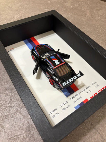BMW M8 GTE – 3D Framed Diecast Wall Art - 32cm x 23cm