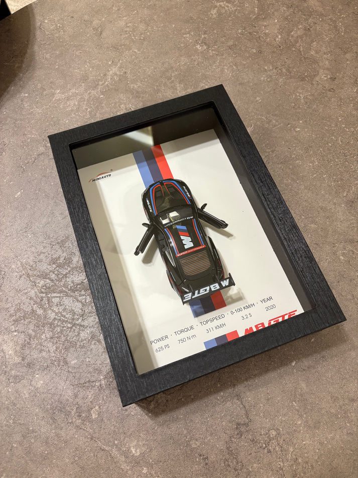BMW M8 GTE – 3D Framed Diecast Wall Art - 32cm x 23cm