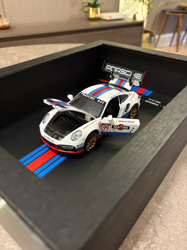 بورشCar Frame Wall Art - Porsche 911 GT3 RSR with Specs – 32cm x 23cm