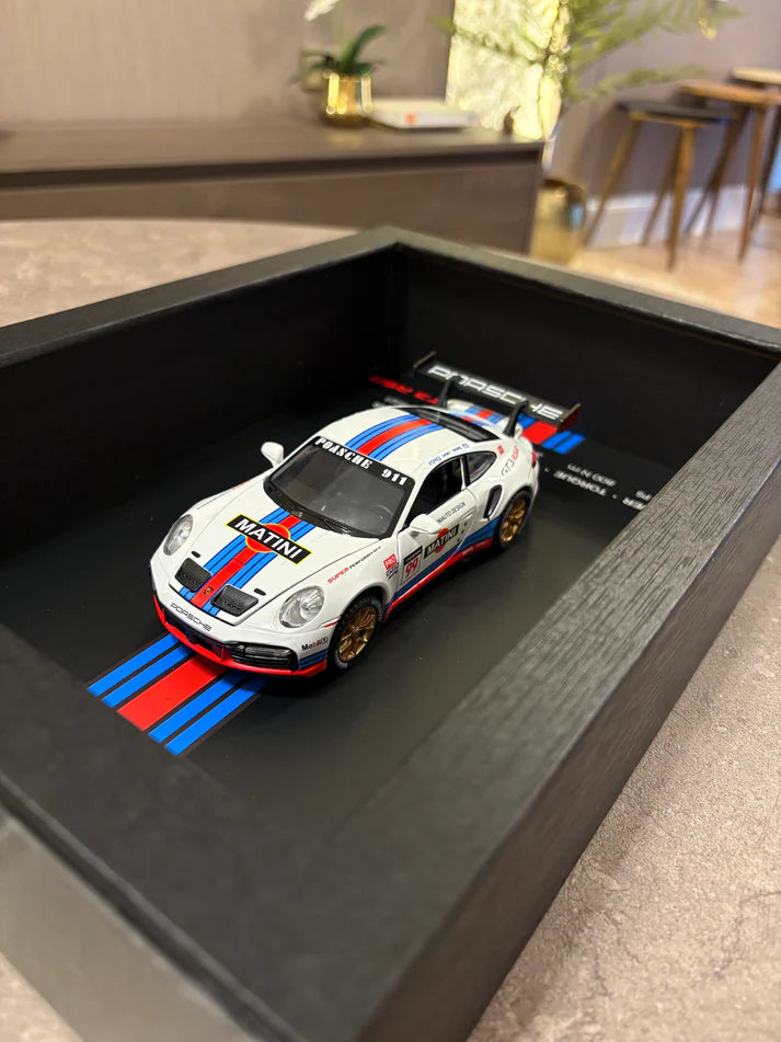بورشCar Frame Wall Art - Porsche 911 GT3 RSR with Specs – 32cm x 23cm